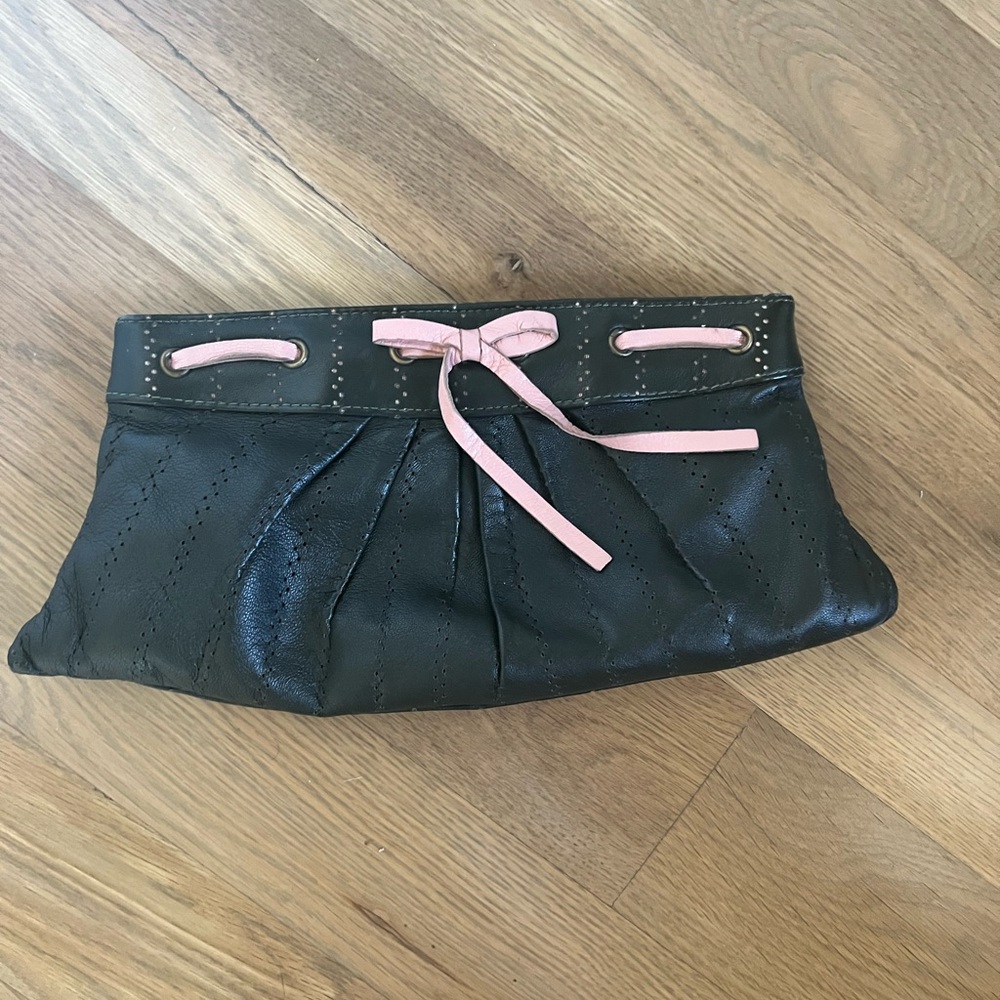 Vintage green & pink Lauren Merkin clutch circa 2010